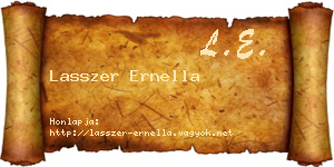 Lasszer Ernella névjegykártya